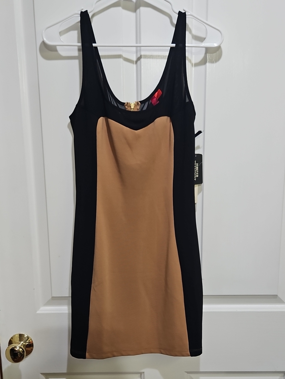 Forever 21 Black And Tan Mini Dress